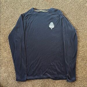 Navy Blue Smartwool Merino Wool Long Sleeve